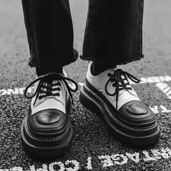 Кожени обувки стилист, мъжки Новост 2023 година, есента на бизнес официалната дрехи, Ежедневни мъжки обувки за момчета, Булчински обувки на младоженеца с мека подметка.