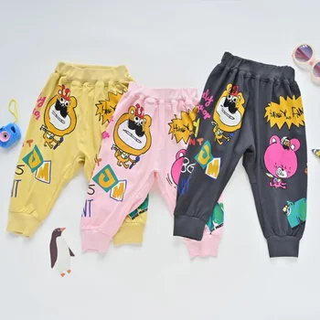 Японски Летни Нови Ежедневни Панталони За Момичета и момчета, Свободни Зреещи С Анимационни Принтом, Модни Капри Vetement Enfant Fille Pantalones