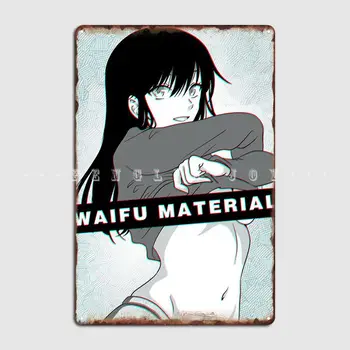 Материал Waifu Метална табела Стенни стенопис Bar Cave Класически стикери Лидице знак Плакат