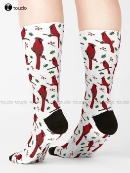 Зимни Чорапи Cardinal, Туристически Чорапи, Мъжки Персонализирани Унисекс Чорапи за възрастни, юноши и младежи, 360 ° Цифров печат HD, висококачествен подарък