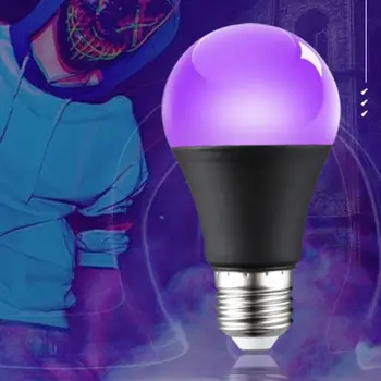 Алуминиев УЛТРАВИОЛЕТОВА лилаво прожектор 10w 85-265 В 360 Блясък Виолетово-черни крушки E26 /E27 Спирала прът