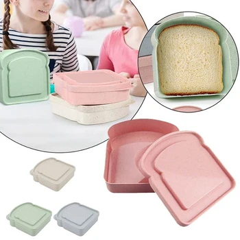 Кутия за съхранение на сандвичи Силикон Обяд-бокс Калъф за съхранение на продукти за Многократна употреба Микровълнови Обяд-апарати Контейнер за съхранение на храна Училищен закуска