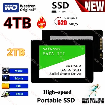 SSD-Диск HDD 2,5 Твърд Диск SSD 4 TB И 2 TB 120 GB И 240 GB 1 TB 512 GB ОТ 128 GB, 256 GB HD SATA Диск Вътрешен Твърд Диск за Преносим Компютър