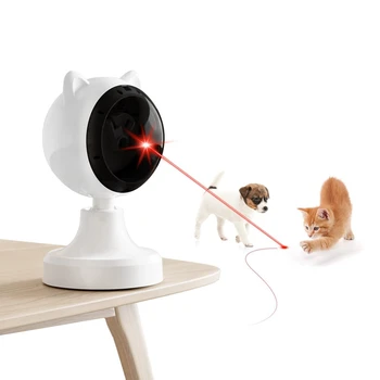 Инфрачервена лазерна забавна играчка за котки, Котки Интелигентно Автоматично устройство за забавление домашни котки, Електрическа играчка за котки, 6.5 Х 11 см