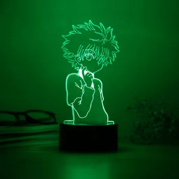Герой от аниме 3D лека нощ член на ловец КИЛЛУА ЗАОЛДИЕК USB настолна лампа, подарък за рожден ден, подарък за Коледа, Подарък за Нова година