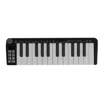 USB MIDI клавиатура с 25 клавиша, контролер на мини-клавиатура с интелигентни режими на скалата акорди, арпеджиатор за създаване на музика