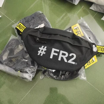 Раници Mesh # FR2, нагрудная чанта с бродерия под формата на 2 зайци, мъжки и дамски ежедневни чанта през рамо към вътрешния джоб, висококачествено холщовая чанта