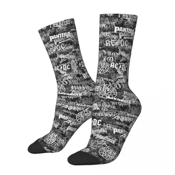Чорапи за хеви-метъл групи Harajuku, абсорбиращи потта Чорапи, всесезонни чорапи, аксесоари за подаръци за мъже и жени
