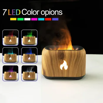 7 Цветни имитира пламъка на обектите USB plug аромат за офиса, дома, овлажняване на пламъка, ултразвукова въздух дифузер