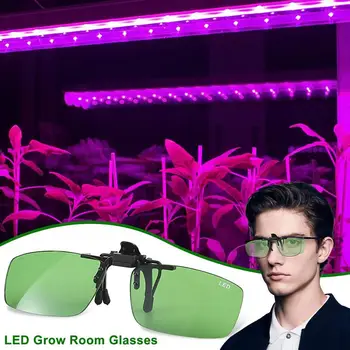 Очила за отглеждане на растения в закрити помещения е с led подсветка, професионални защитни очила с поляризация UV-лъчи, закрепен на клипсу, за растения хидропонно на закрито, Светозащитные очила