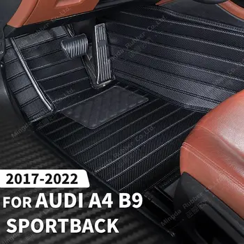 Обичай Подложки От карбон За AUDI A4 B9 Sportback 2017-2022 18 19 20 21 Накладки За Краката, Carpeted Floor Аксесоари За Интериора на Колата