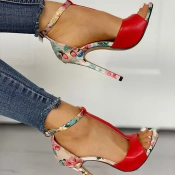 Дамски модни летни Секси изискан дамски сандали на висок ток с височина 11 см за по-висок ток