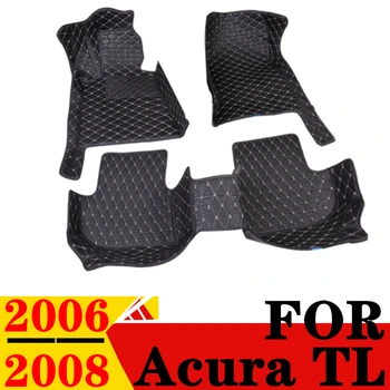 Автомобилни постелки за Acura TL 2006 2007 2008 Водоустойчива кожа XPE, изработени по индивидуална поръчка на предната и задната част на кутията подови настилки, килим за авточасти