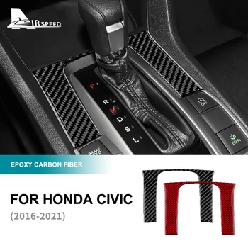 Стикер От Настоящето Въглеродни Влакна За Honda CRV CR-V 2016 2017 2018 2019 2020 2021 Панел с Централно Управление, Превключване на Предавките LHD RHD Аксесоари