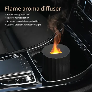 Авто Огнен овлажнител на въздуха USB-ароматни дифузер за създаване на ароматния мъгла в помещението, решетки етерични масла за дома, хол, офис