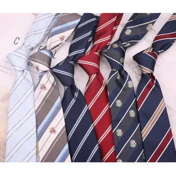 Нова униформи приливи и отливи в японски стил Jk Dk от полиестер в ивица с дължина 7 см, Вратовръзка за студенти, Ежедневни Аксесоари за равенство