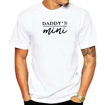 татко mini с писмото принтом, забавна тениска за майка си, Жена къс Топ, Лятна Тениска с кръгло деколте, висококачествена тениска за жени, потници, облекло