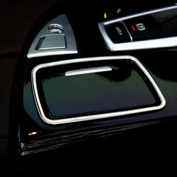 Украса рамка пепелници в централната конзола на автомобила за BMW серия 5 F10 2011-17, държач за чаша за вода, покритие на капака