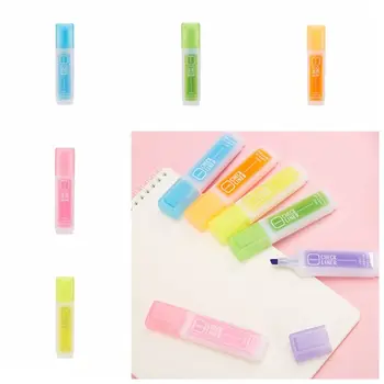 Маркер, 6 цвята, флуоресцентен маркер, наклонена глава, 6261, 6 цвята, флуоресцентни писалка, четка с голям капацитет