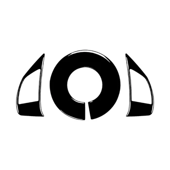 Автоматична Капачка на Рамката на Волана Блясък-Черна Подмяна На Етикети На Волана на Колата За Полагане на автомобила