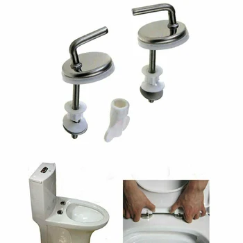 монтиране на седалки за тоалетна 2 елемента, панти за замяна на задната част от неръждаема стомана, за стена, Водопровод, за декориране на дома и градината