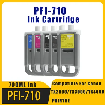 PFI-710 PFI710 Мастило Касета, Съвместима с вашия принтер Canon TX2000, TX3000, TX4000, мастилницата PFI710 MBK C M Y BK 700 Мл