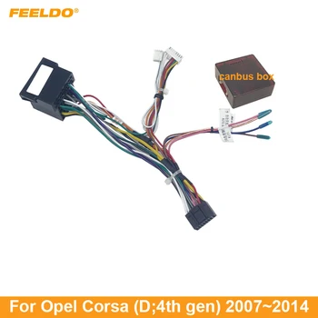 FEELDO Авто 16pin Android Аудио Теглене на Кабели С Предавателна Canbus За Opel Corsa 07 ~ 14 Тел За Инсталиране на Стерео Вторичен Пазар
