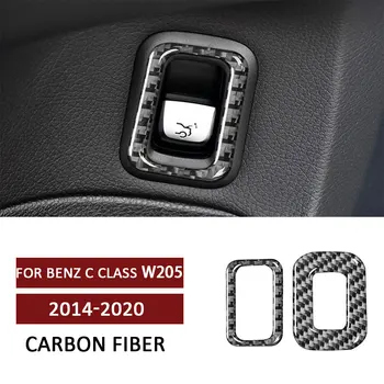 Стикер с Тапицерия Рамка на Бутона за Превключване на Багажника на Колата за Mercedes Benz C Class W205 GLC 2014-2020 Стикер От Въглеродни Влакна Автоаксесоари