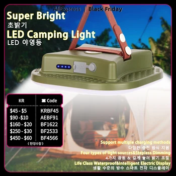 MOSLIGHTING 15600 ма 80 W Кемпинговый Преносим фенер фенер Акумулаторна лампа за палатка Многофункционални Трайни работни тела