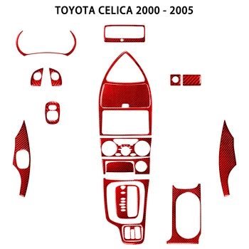 За TOYOTA CELICA 2000 2001 2002 2003 2004 2005 Защитни Аксесоари за Украса на Интериора на Колата Стикер От Въглеродни Влакна Червен Цвят