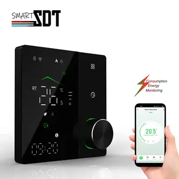 Електрически термостат за контрол на потреблението на енергия с Wi-Fi интернет приложение за управление на консумацията на електроенергия в реално време, връзка нагревателна плоча с реле 16A 3 кВт