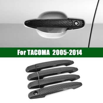 За 2005-2014 TOYOTA TACOMA Украса на капачката на дръжката на Вратата на колата с модел от въглеродни влакна 2005 2006 2007 2008 2009 2010 2011 2012 2013