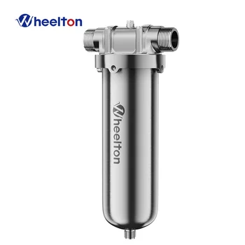 WHEELTON Wholehouse Pre Water Filter SUS304 Shell, филтър утайка, предпазва от ръжда Домашна вода 8000Л / Ч, е достатъчно, за кафене