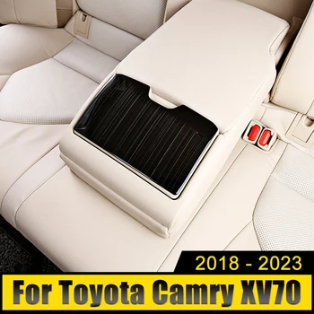 За Toyota Camry 70 XV70 2018-2021 2022 2023 столче за Кола От Неръждаема Стомана Задната Редица на Притежателя Чаши Вода на Кутията Рамка Панел Калъф Стикер