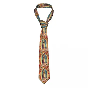 Модерен вратовръзка на Дева мария от Гуадалупе, Дева Мария, Мъжки копринени вратовръзки за партита с плакати на Католическата Мексико