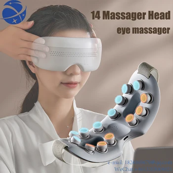 Юн YiType-C Масажор за очи 4D Акупунктурный масажор, Smart Airbag Вибриращ инструмент за грижа за очите Очила за масаж на очите Калъфче от умора