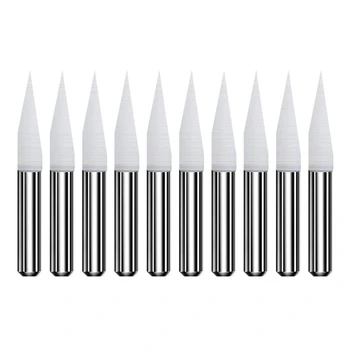 Гравиране ножове за Рязане на части от ВольфрамСтали са Подходящи за реклама, изкуство и ремонт на компютри 10 Броя с върха на 0,1 мм Директен доставка