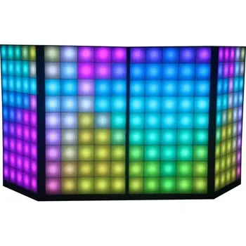 Сгъваеми преносими цифрови цветни видео-led панел DJ booth Фасада за осветяване на сватбеното тържество в дискотека