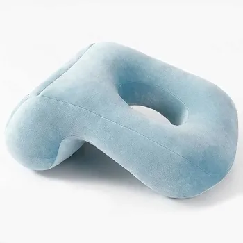 Възглавница за сън, сини маса за подкрепа на врата с куха структура за гърба с лицето надолу, възглавница за сън, Офис възглавница за дома