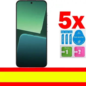 5 протектори За екран, Съвместим С Xiaomi 13, Закалено Универсално Стъкло Не е С Пълен Ръба на 2.5 D, Защитата От Надраскване, устойчив на удари Калъф За Драскотини, Удобен Комплект За почистване Доставка Испания Gmobils