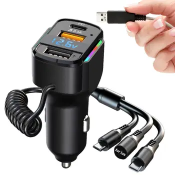 Адаптер за зарядно устройство, USB Creative 3 В 1 Pd USB Адаптер за зарядно устройство с бързо зареждане, трансформируемый за автомобили, лодки, автомобилни аксесоари