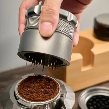 Опаковка игли за миксер за кафе 51 мм 53 Мм 58 мм Регулируема рычажный инструмент на въртящата се мешалка за прах еспресо Инструменти за баристи