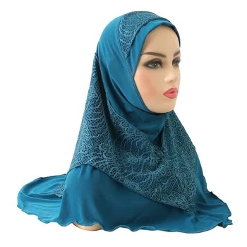 Най-новият мюсюлманин. → Амира за по-големи момичета със завързана слой, висок Клас ислямски шал, арабски шапка, Дамски превръзка на главата, шапки за молитва в Рамадан