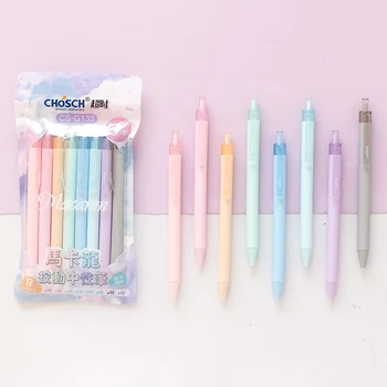 8 бр. /компл. меки цветове, химикалка писалка 0,5 мм, цветни химикалки Macaron, химикалка химикалка за писане, маркер, подложка, канцеларски материали, ученически пособия