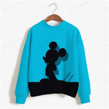 Детски пуловер с качулка с Мики Маус Дисни, детски пуловер с дълъг ръкав, дрехи за момичета, мъжки и дамски дрехи, топла разпродажба