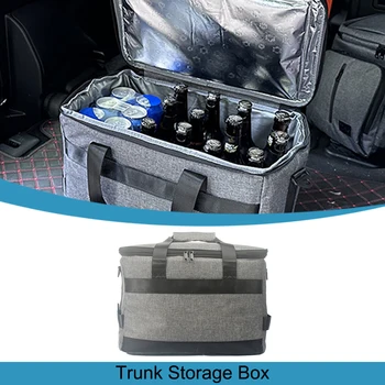 Кутия за съхранение в багажника на колата портативен Сгъваем, за пикник на открито, голям капацитет, кутия за изолация на храни, Дебели Кола органайзер от плат Оксфорд