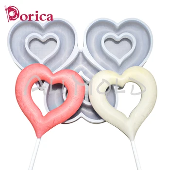 Инструменти за украса на тортата от епоксидна смола във формата на сърце Dorica Love, кухненски принадлежности за изработване шоколадови бонбони 