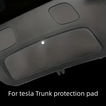 За Tesla Model Y Защитен Панел На Задната Врата на Багажника Кожена Защитен Стикер На Задната Врата на Багажника Срещу замърсяване Защитен Мат Аксесоари за Автомобили