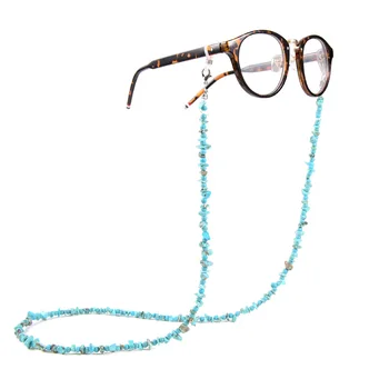 Чешки мъниста от син камък Верижка за очила Модерен дамски гривни, слънчеви очила, аксесоари за очила