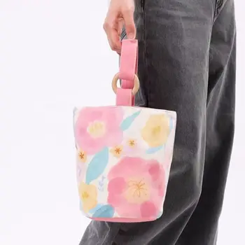 Живопис, акварел, чанта за свежи цветове, универсален голямата голям цвете чанта за майките в корейски стил, чанти за пазаруване